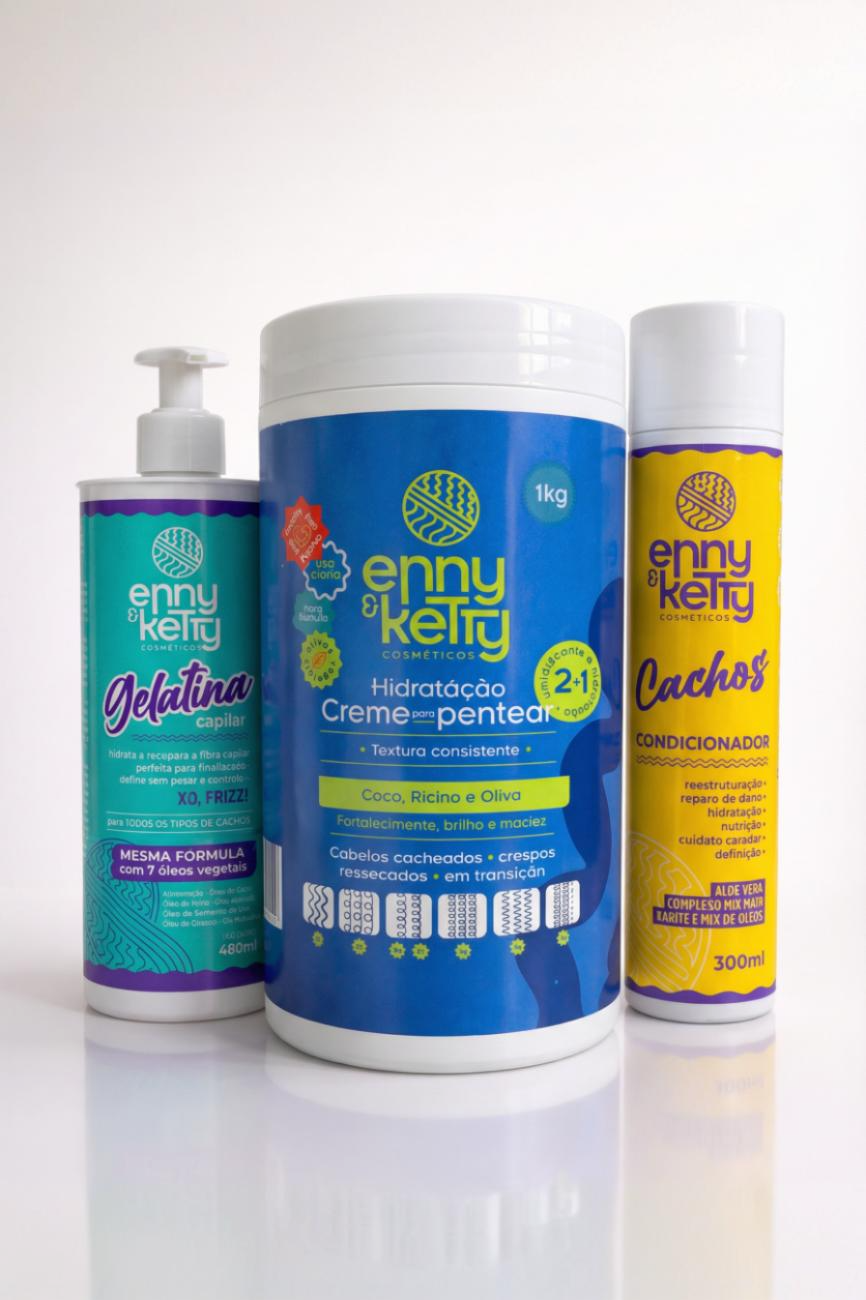 Kit Tratamento + Definição (Condicionador + Creme + Gelatina)